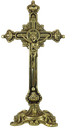 Ver imagem 1 de Crucifixo Português de Mesa em Latão 100% Reciclado Sat Dourado de Parede