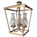 Ver imagem 3 de Pendente Rustico Estilo Lampião Com Cúpulas De Vidro Para Salão De Eventos Libertas Rosas Artesanato