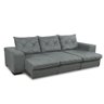 Sofá Retrátil e Reclinável 2,30m 4 Lugares Molas Helicoidais Suede Bali Cinza - 2