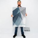 Ver imagem 2 de Quadro Decorativo em Canvas Abstrato Elementos Geométricos TaColado Moldura Flutuante 4,5cm Freijó 9