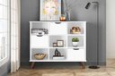 Ver imagem 4 de Nicho Organizador Retro Branco com 3 Gavetas Brancas 108 X 92,5cm - Fdecor