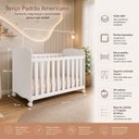Ver imagem 3 de Kit Berço Uli com Cômoda Retrô Quarto Infantil Peroba Branco