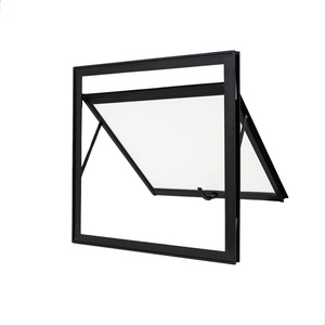 Janela Basculante Vitrô de Banheiro Maxim-ar Tamanho 60 Cms Altura 60 Cms Largura em Aluminio Preto