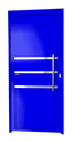 Ver imagem 1 de Porta Alumínio Lambril c/Friso c/Puxador D.Azul 100 Brimak