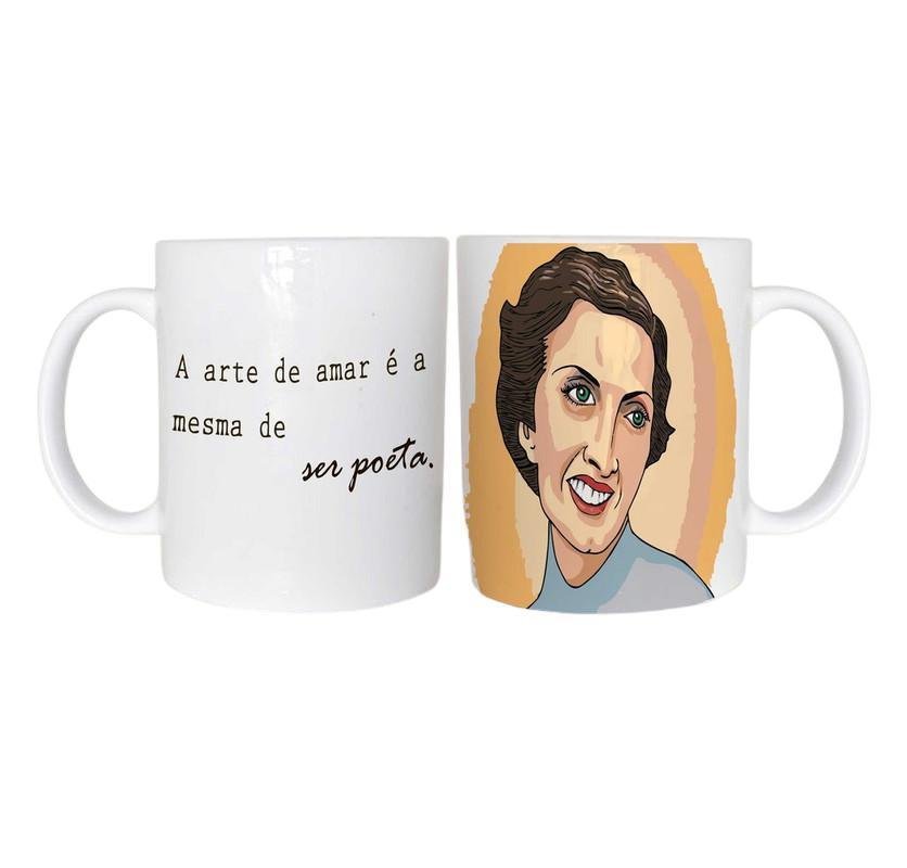 Caneca Literária Cecilia Meireles 3 Cerâmica 325Ml - 1