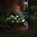Ver imagem 3 de Kit 2 Luminárias Espeto para Jardim Bivolt Branco Projetores em Termoplástico Lâmpada E27 Summer