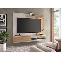 Painel para Tv Suspenso Ambiente Tocantins 1.8 Off White Freijó - Colibri - 1