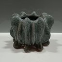 Ver imagem 2 de Vaso Decorativo Enfeite Casa Cerâmica 12x16x16cm Cinza