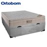 Cama Box Baú Casal Suede + Colchão Ortobom Airtech Molas Ensacadas 138x188x65 Cinza - 5