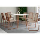 Ver imagem 6 de Kit 6 Cadeiras Sala Jantar Wood 1751 6 Uni Preto/linho Grafite - Carraro