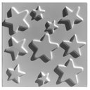 Ver imagem 2 de Forma 3D Gesso e Cimento ABS 1mm - Estrelas 30x30 cm