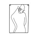 Ver imagem 1 de Enfeite De Metal De Parede Preto Corpo Mulher 30X20X1cm