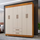 Ver imagem 1 de Roupeiro Copacabana New 6 Portas 2 Gavetas Benetil Móveis