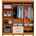 Ver imagem 3 de Roupeiro Copacabana New 6 Portas 2 Gavetas Benetil Móveis