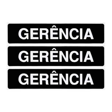 Combo 6 Placas De Sinalização Gerência 30x7 Acesso - A-405 F9e