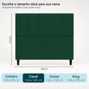 Ver imagem 4 de Cabeceira Classic Casal 140cm para Quarto Cama Decorativa Moderna Elegante Suede Verde