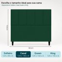 Ver imagem 4 de Cabeceira Classic Casal 140cm para Quarto Cama Decorativa Moderna Elegante Suede Verde