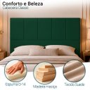 Ver imagem 2 de Cabeceira Classic Casal 140cm para Quarto Cama Decorativa Moderna Elegante Suede Verde