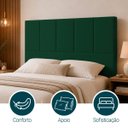 Ver imagem 3 de Cabeceira Classic Casal 140cm para Quarto Cama Decorativa Moderna Elegante Suede Verde