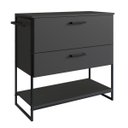 Ver imagem 1 de Gabinete para Banheiro Industrial com Gaveta e Porta sem Cuba Grafite