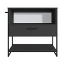 Ver imagem 2 de Gabinete para Banheiro Industrial com Gaveta e Porta sem Cuba Grafite