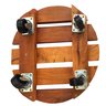 Suporte para Vaso Plantas 30cm Redondo com Rodinhas Madeira - 5