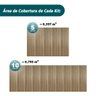 Kit 10 Unidades de Revestimento Ripado Placa Mdf 53x15 Cm Módulos Decorativos Autoadesivos - Lh Móve - 7