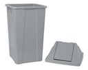Ver imagem 4 de Lixeira Cesto Quadrado 25 L Com Tampa Vai-vem Cinza