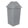 Lixeira Cesto Quadrado 25 L Com Tampa Vai-vem Cinza - 6