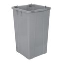 Ver imagem 2 de Lixeira Cesto Quadrado 25 L Com Tampa Vai-vem Cinza