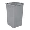 Lixeira Cesto Quadrado 25 L Com Tampa Vai-vem Cinza - 2