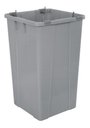 Ver imagem 2 de Lixeira Cesto Quadrado 25 L Com Tampa Vai-vem Cinza