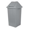 Lixeira Cesto Quadrado 25 L Com Tampa Vai-vem Cinza - 3