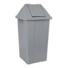 Lixeira Cesto Quadrado 25 L Com Tampa Vai-vem Cinza - 5