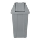 Ver imagem 1 de Lixeira Cesto Quadrado 25 L Com Tampa Vai-vem Cinza