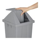 Ver mais imagens de Lixeira Cesto Quadrado 25 L Com Tampa Vai-vem Cinza