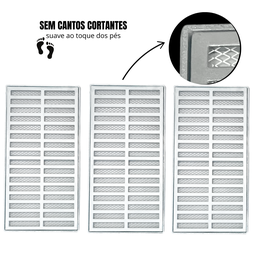 Grelha Ralo Quintal Alumínio 20x120 com Tela Anti Insetos em Módulos ( 3 20cm X 40cm) - 2