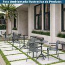 Ver imagem 2 de Kit 4 Cadeiras com Braço Empilhável Inmetro Tulum Polipropileno Cinza