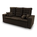 Ver mais imagens de Sofá Retrátil e Reclinável 200cm Suede com Molas Espirais Europa King House