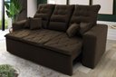 Ver imagem 1 de Sofá Retrátil e Reclinável 200cm Suede com Molas Espirais Europa King House