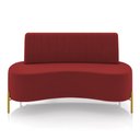 Ver imagem 5 de Sofá 2 Lugares Living 160cm Pé Ferro Dourado Maraú Veludo Vermelho K01 - D'Rossi