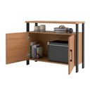 Ver imagem 5 de Mesa de Escritório com Gaveteiro e Aparador para Café 3 Gavetas MDF Freijó com Preto Fosco Pradel
