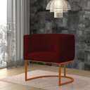 Ver imagem 2 de Kit 4 Poltronas Reforçada Decorativa Sala Estar Jantar Gabriela Base Ferro Bronze Suede Marsala