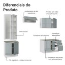 Ver imagem 5 de Armário de Cozinha Completa 270cm Branco/cinza Lux Madesa 04