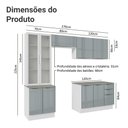 Ver imagem 4 de Armário de Cozinha Completa 270cm Branco/cinza Lux Madesa 04