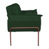 Poltrona para Escritório Base Cobre Suede Verde - Belliv Decor - 3
