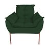 Poltrona para Escritório Base Cobre Suede Verde - Belliv Decor - 2