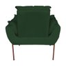 Poltrona para Escritório Base Cobre Suede Verde - Belliv Decor - 4