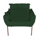 Ver imagem 4 de Poltrona para Escritório Base Cobre Suede Verde - Belliv Decor