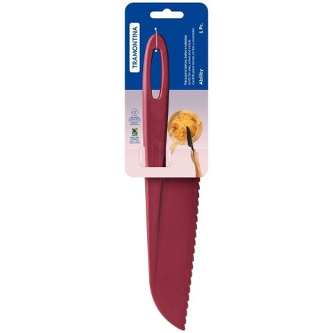 Faca para Tortas Bolos e Saladas Ability Nylon 180°C Cozinha Vermelho Tramontina
